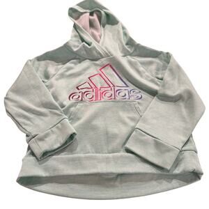 Adidas Toddler 2T Light Blue Hooded Sweatshirt